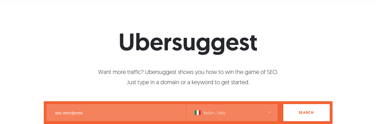 Seo WordPress con UberSuggest